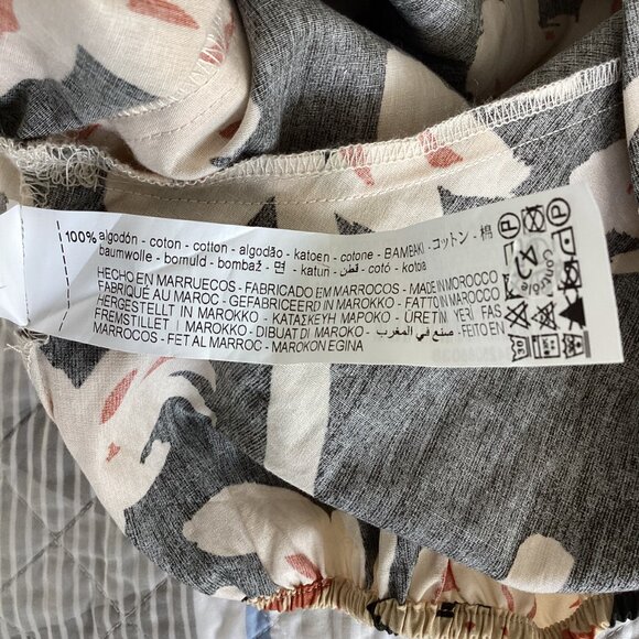 Zara Olive and Yellow Floral Crop Top with Puffed Sleeves - Picture 6 of 6